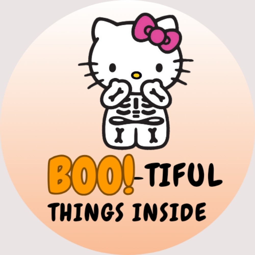 ♥️ 5x25 / 60 Thank you Stickers Halloween Hello Kitty
